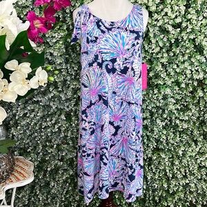 Lilly Pulitzer Deep Sea Navy Shells Bells Luella Dress